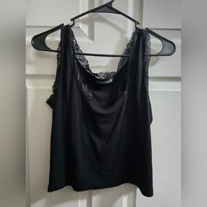 Foxblood XL Shelby Lace Trim Tank Top